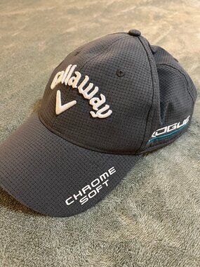 Callaway Golf Odyssey Chrome Soft Tour Adjustable Hat Cap Gray Performance